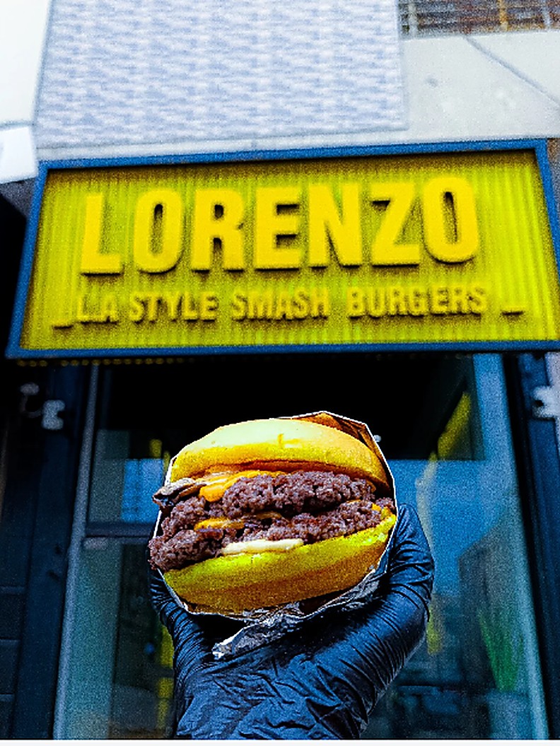 Lorenzo storefront sign, Karachi